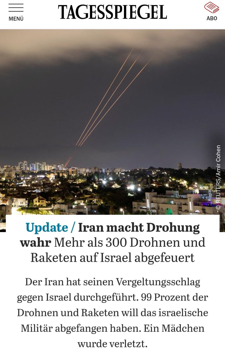 IraninBerlin's tweet photo. Es geht um eine legitime #Verteidigung, eine Antwort auf den Angriff auf die iranische diplomatische Vertretung in #Damaskus, die seit Tagen nur die Frage der Zeit war. Der Führung des israelischen Regime muss schon sehr klar gewesen sein. 1/2
#Selbstverteidigung #IranDefends https://t.co/BDOZ1CjQv9