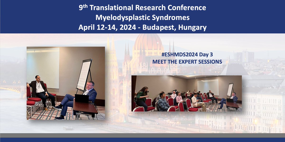 Another round of great Meet the Expert sessions @ #ESHMDS2024!
Dr. Torsten Haferlach and  @Dr_AmerZeidan shared informal discussions with participants!
Conference chairpersons: @FenauxP, @GoetzeKatharina, @MikkaelSekeres 
#ESHCONFERENCES #MDSsm #HAEMATOLOGY #HEMATOLOGY