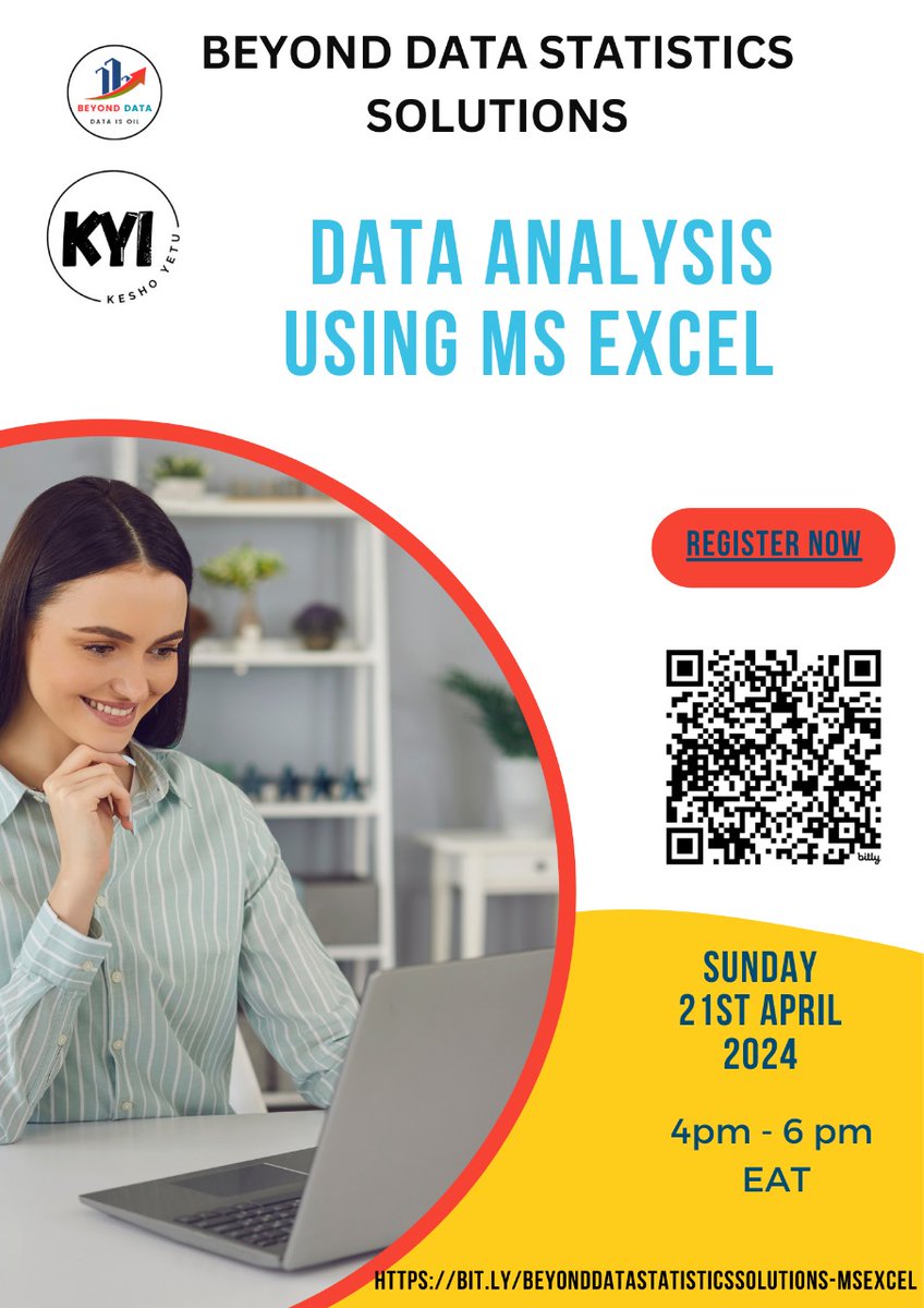 📢 Exciting News Alert! 🚀

🎉  Kesho Yetu Initiative, in partnership with Beyonddata Solutions will be hosting a webinar on: 'Mastering Data Analysis Using Microsoft Excel'! 📊💻

🔍 Dive deep into the world of data analysis with our expert-led session.