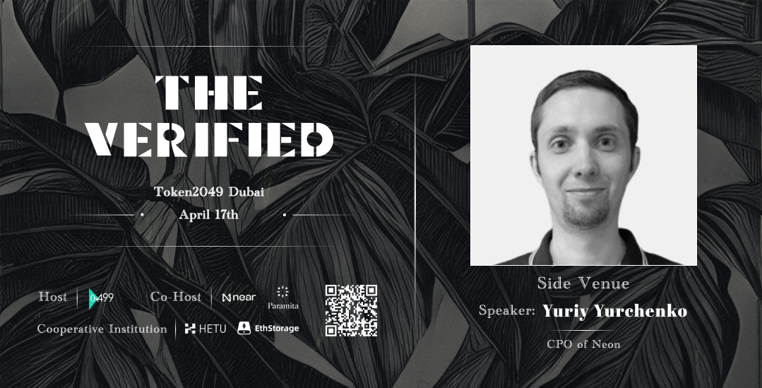 🥳Announcing lineup for 'The Verified Dubai 2024', cohosted by @NEARFoundation and paramita.vc 📷🔗lu.ma/TheVerified202… Delighted to have Yuriy Yurchenko from @Neon_EVM join us in Side Venue'Modular vs Monolithic' powered by @hetu_protocol & @EthStorage See you…