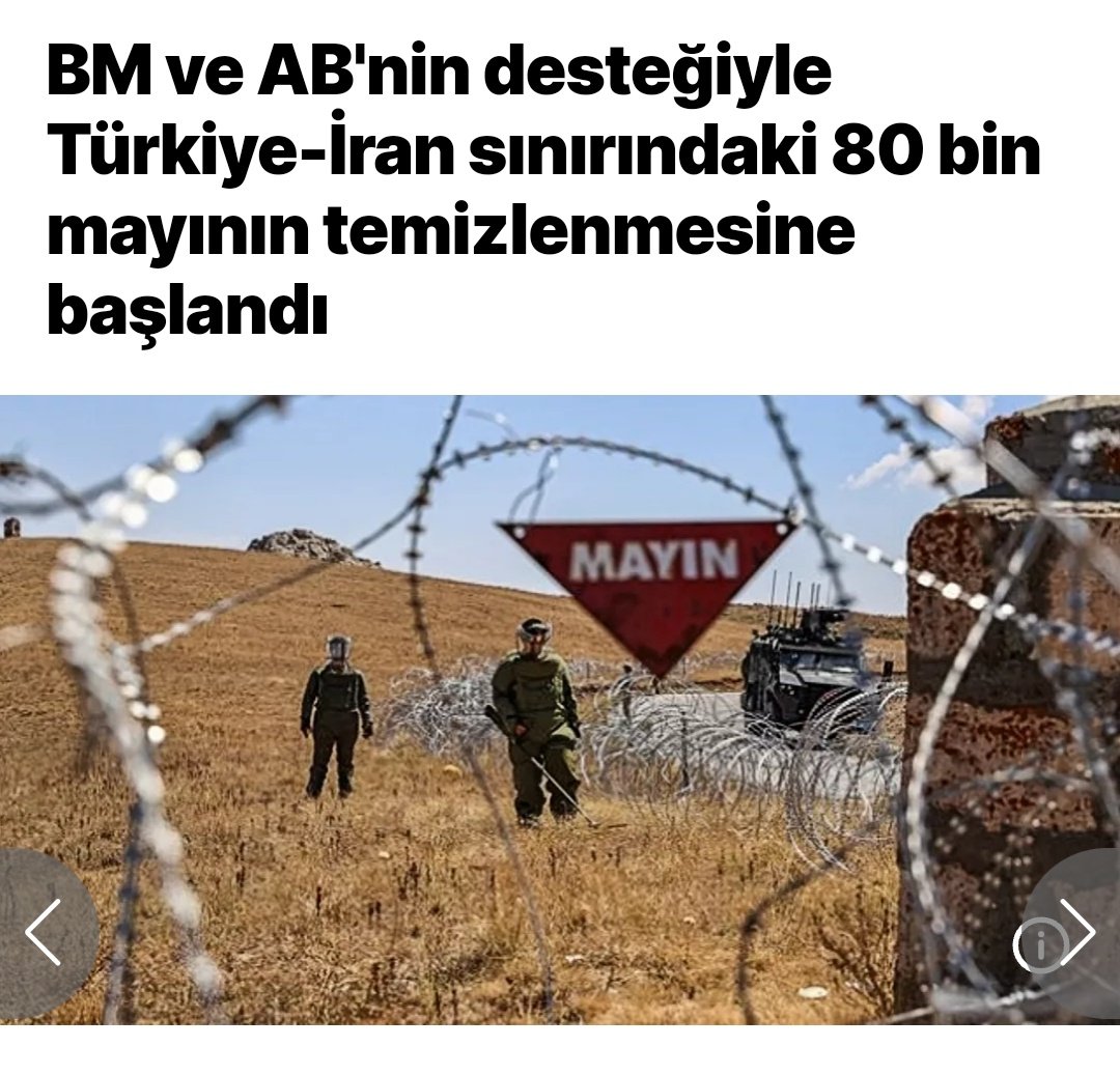 Türk milletini suni gündemler le oyalanır ken 2023 Ocak ayından itibaren 80 bin mayın İran sınırında imha edilmiş.! Suriye gibi ikinci bir batağa sürükleniyoruz.. hadi akepe-mhpyi anladık Muhalefetten bu konuda bir şey duydunuz mu.? Bir tarafımızda Ege'de 19 adamız işgal altında