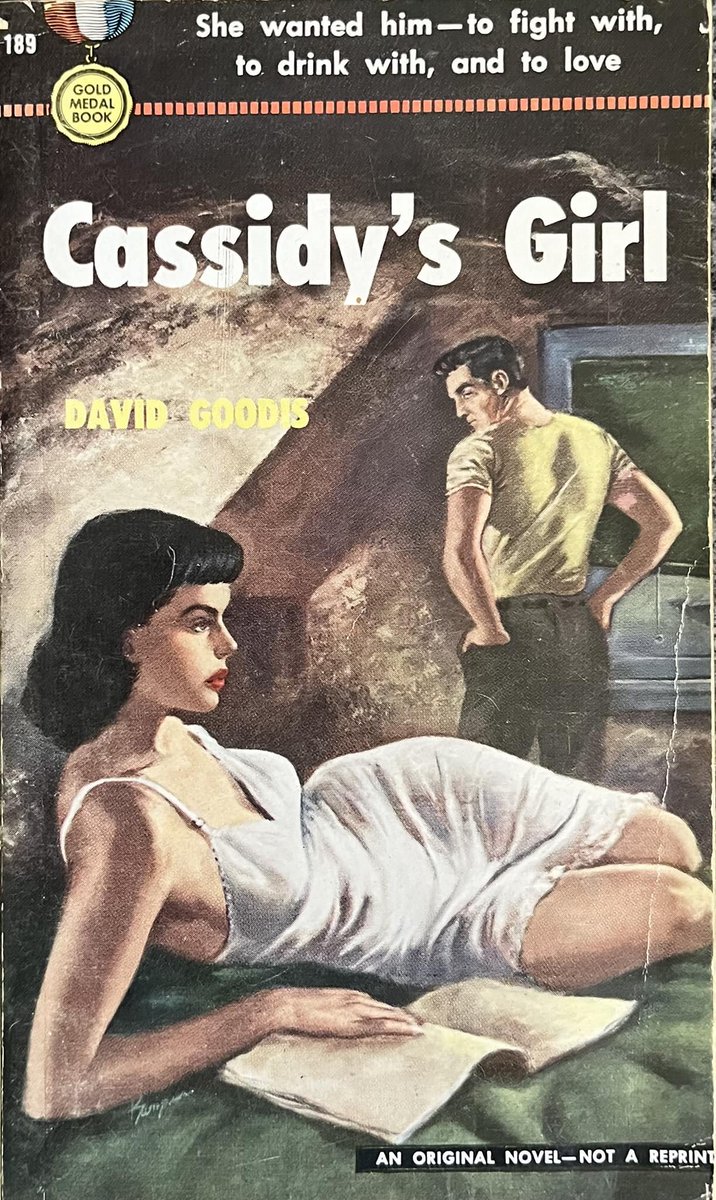 wilsongullis's tweet photo. Cassidy’s Girl by David Goodis (Gold Medal 189, Second Printing, October 1951). #CassidysGirl #DavidGoodis #1950s #book #books #paperback #vintage #crime #coverart #cover #artwork #GoldMedalBook #GolldMedalBooks #vintagepaperback #vintagepaperbacks https://t.co/mNsjR54iyP