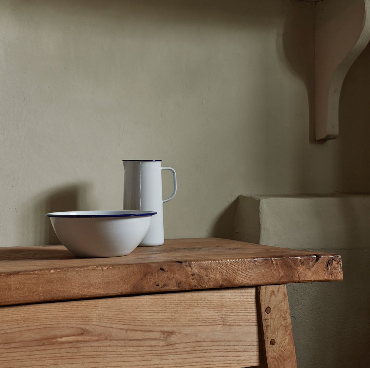 Ice-white and blue essentials on a Sunday #falconenamelware