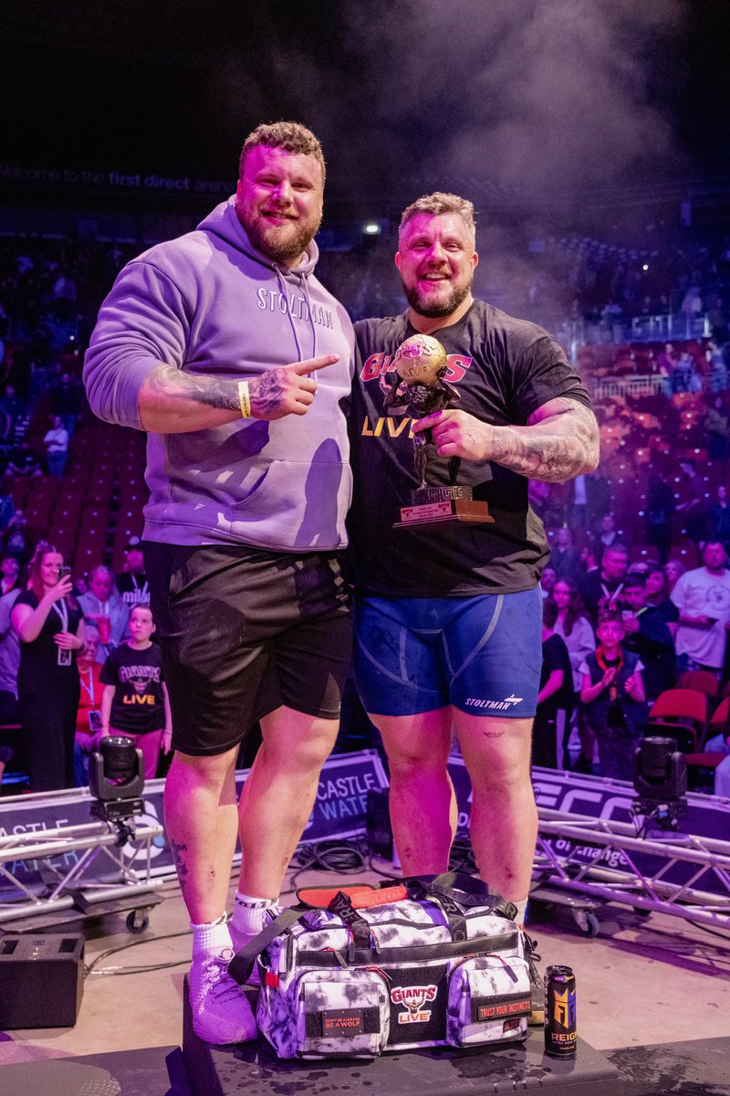 My hero @luke_stoltman now 2x Europe’s Strongest Man. Next stop Myrtle Beach ☀️☀️☀️