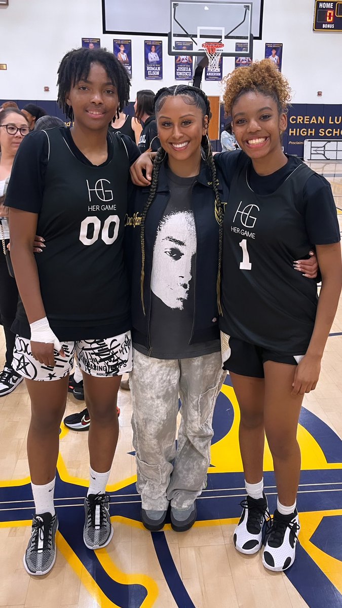 coached my girls one last time today at the @thisishergame senior all-star game. represented @BMHSHoops well! 🤍