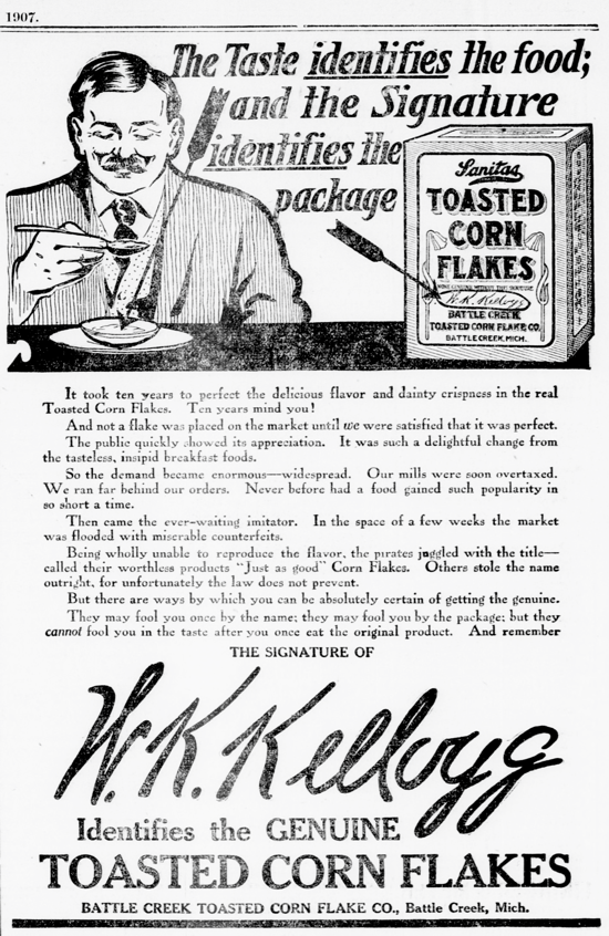 mariobianchi18's tweet image. Il #14aprile 1896 brevettati i #cornflakes. Quasi per caso i fratelli #Kellogg lasciarono al sole alcuni semi di grano cotto, provando poi a schiacciarli e a tostarli. Quindi li fecero assaggiare, immersi nel latte, ad alcuni pazienti sottoposti a dieta insipida. Fu un successo.