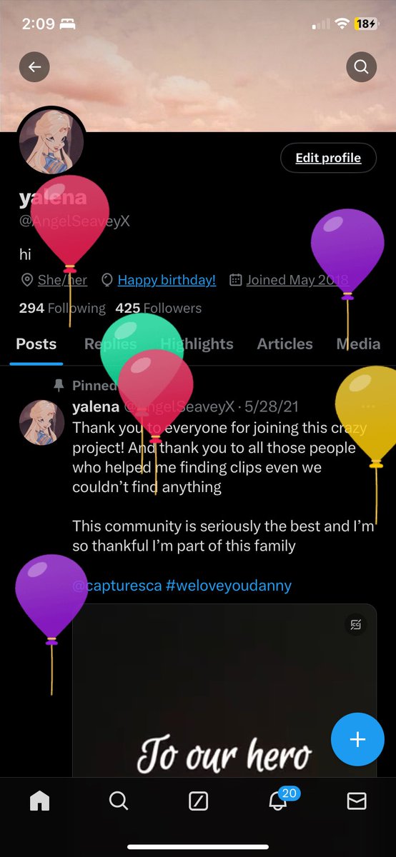 AngelSeaveyX's tweet photo. Balloons 🥹 

Very nice to see that not everyone forgot my birthday this year 🥹 https://t.co/P86rSQPR2j