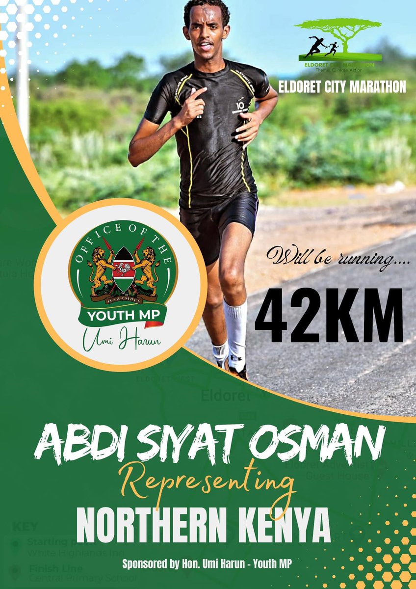 Join me in wishing Abdi Siyat A.k.a Aneey Ringo as he joins the Eldoret City Marathon Race.

Adan has been practicing on his own for the longest time and I was quietly following his efforts.

He dreams to be the first Marathoner at the global stage from North Eastern Kenya.