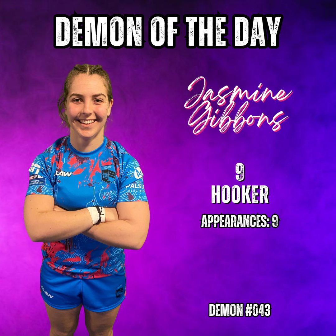 Demon of the Day Mrs Consistent, smashed the hell out of the middle yesterday, delivered at every given opportunity, a solid 80 minute graft Awarded our Demon of the Day - @JasmineGibbons7 Da Iawn 🤜🏼🤛🏼 #ChallengeCup #DemonOfTheDay #TakeABow #Grafter #TheGiftThatKeepsOnGiving