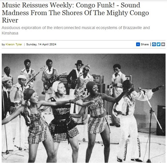 Congo Funk! - Sound Madness From The Shores Of The Mighty Congo River explores Brazzaville & Kinshasa's - capitals of 2 different countries - interconnected musical ecosystems. On @analogafrica through @ilkamedia.  I’ve Looked At It Today For @theartdesk: theartsdesk.com/new-music/musi…