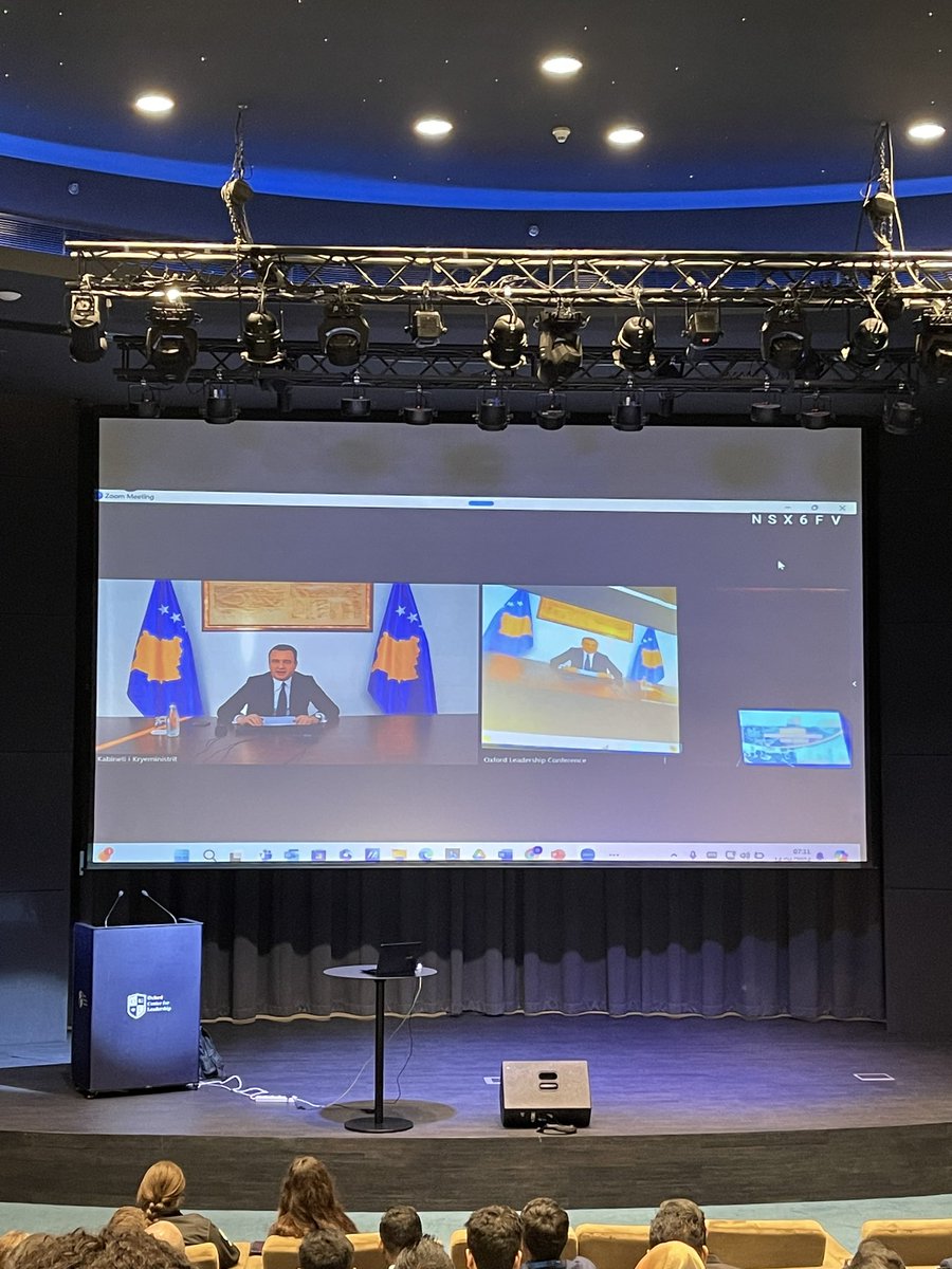 IkIsrar's tweet photo. “Technology is a key driver for more transparent and efficient governance” @albinkurti Keynote Address on “How Youth and Technology is Shaping the Future of Democracy” at the Oxford Leadership Conference.
#OLC24 https://t.co/8v2uB6adWB