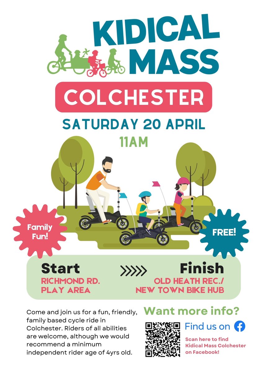 First ride of the year organised by our friends at Kidical Mass Colchester- lots of us will be there