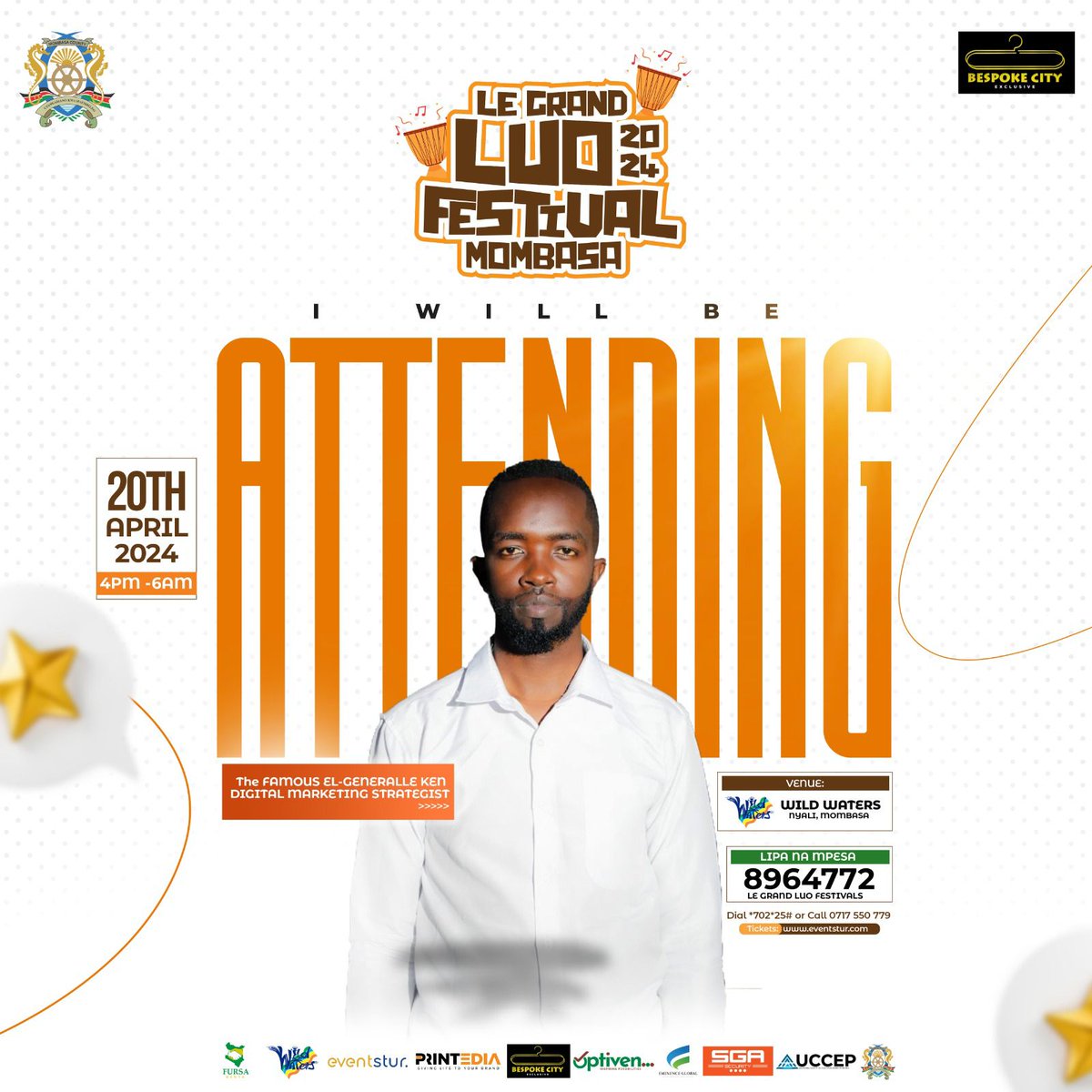 LeGrandLuoFest's tweet photo. Brace yourself for an electrifying experience as the renowned El-Generalle Ken joins the star-studded lineup at the exclusive Legrand Luo Festival Executive Edition. Don't miss out on the ultimate celebration of culture and music. 
Thread https://t.co/devkSBTczY