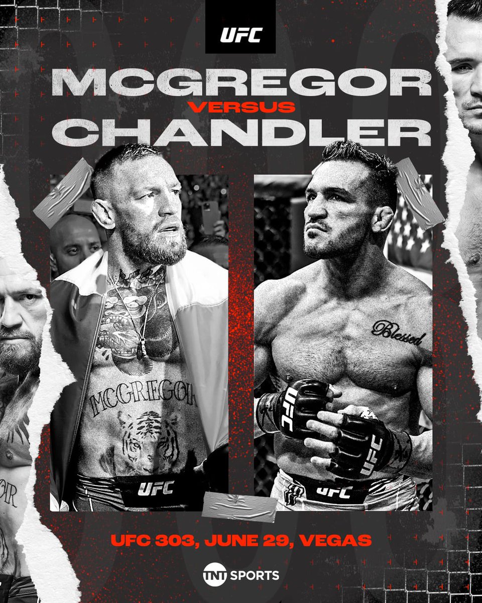 ufcontnt's tweet photo. 🔥🇮🇪 𝐑𝐄𝐓𝐔𝐑𝐍 𝐎𝐅 𝐓𝐇𝐄 𝐌𝐀𝐂 🇮🇪🔥

It’s OFFICIAL: Conor McGregor vs. Michael Chandler at UFC 303!

#UFC300 https://t.co/KVrHEOSO14