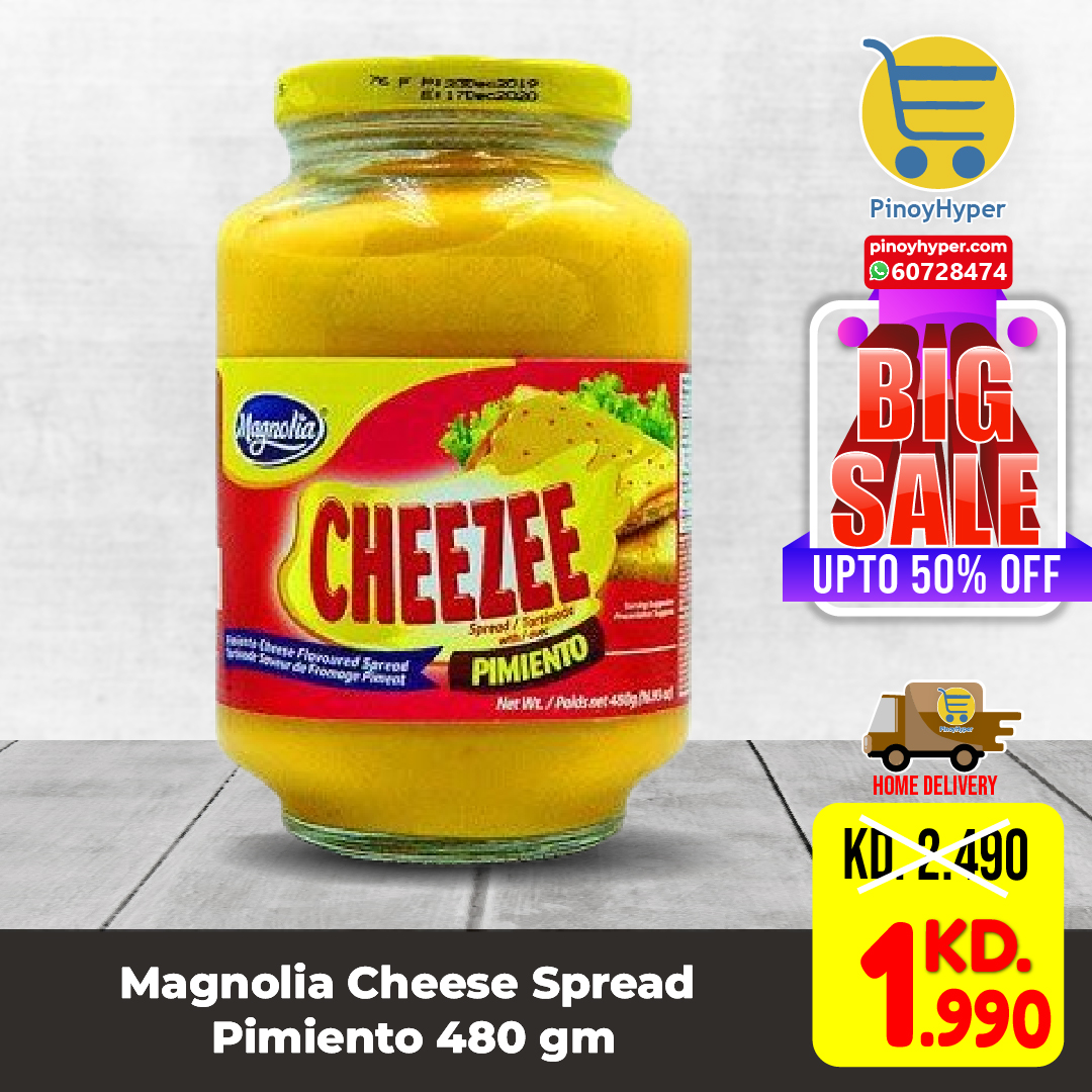 🇰🇼 Big Sale 🇰🇼
🥰Offer for OFW Kuwait 🥰
Delivery All over Kuwait 🚛
Magnolia Cheese Spread Pimiento 480 gm
#pinoyhyper #ofw #ofwkuwait #pilipinosakuwait #onlinegrocery #pinoy #philippines #filipino #pilipinas #pinoyfoodie #pinoyfood
#summeroffer
#offer #summer #summersale #sale