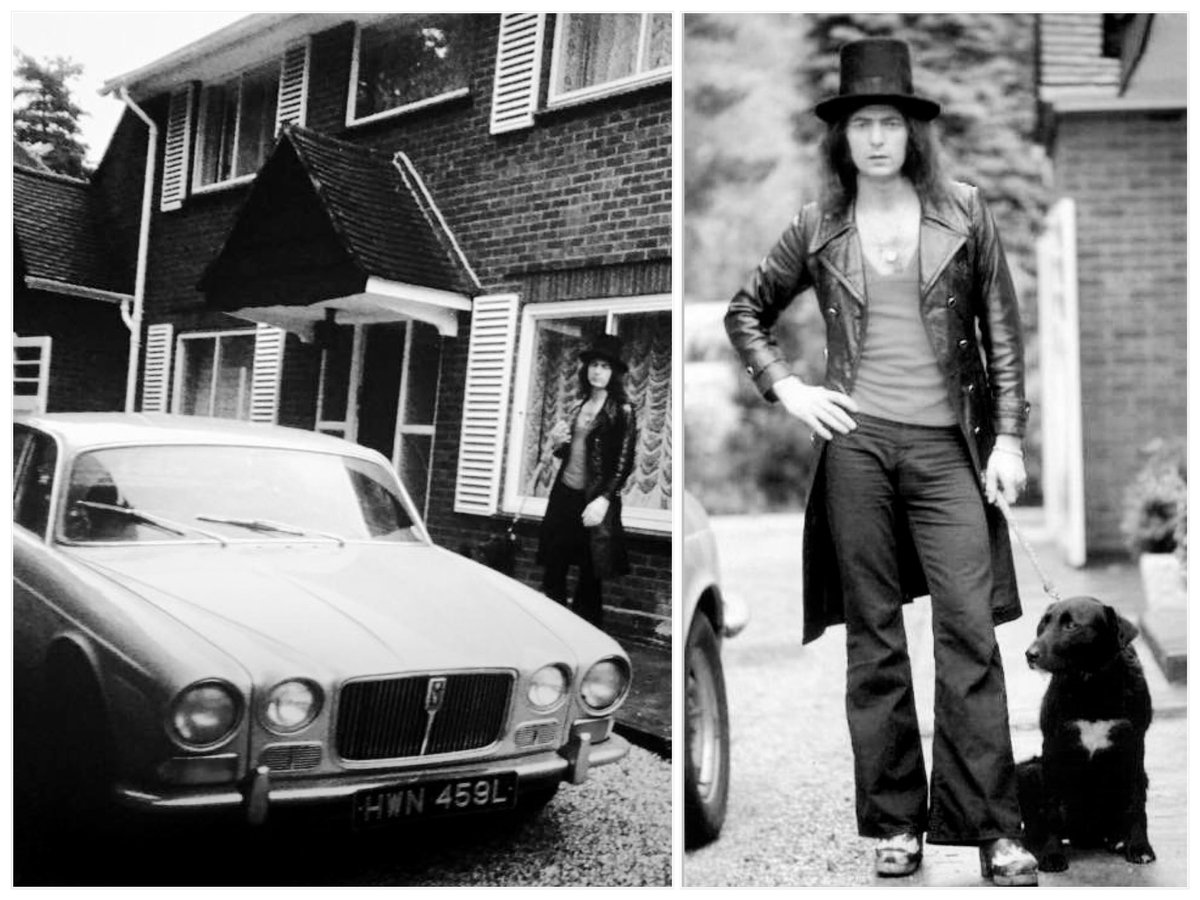 A big Happy Birthday to guitar legend Ritchie Blackmore, born #OnThisDay in 1945. 📷 Ritchie at home in Camberley, 1973 (Babs Blackmore). #DeepPurple #Rainbow #Rock #Jaguar #XJ6