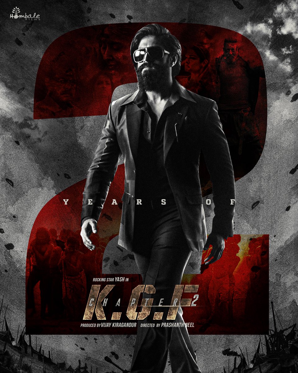 SacnilkEntmt's tweet photo. 2 years of monster worldwide blockbuster 💥💥

#2YearsOfKGFChapter2 https://t.co/CAYcpigzJE