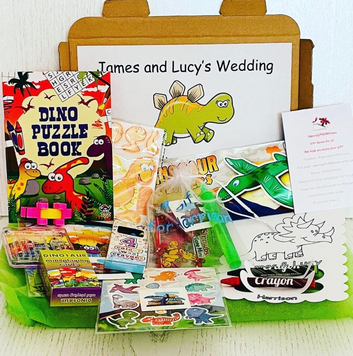 Super cute page boy gifts.
Filled with fun colouring and activities.
Perfect for keeping the little ones entertained. 

ktspecialgifts.etsy.com/listing/124705… 

#pageboygift #thankyou #weddingfavours #etsy #personalised #weddinggifts #pageboy #dinosaurwedding #etsyfinds