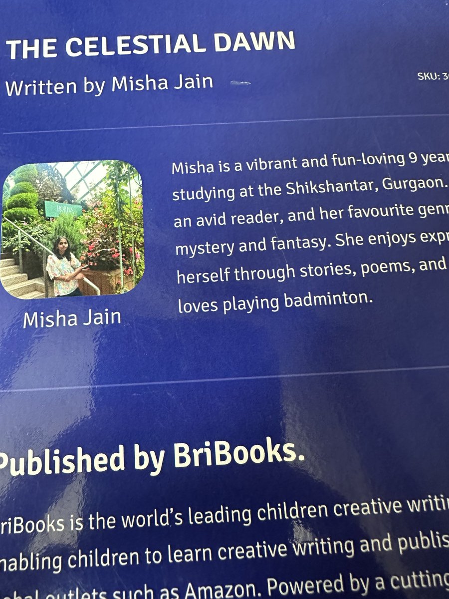 psomeshw's tweet photo. Loved the narrative of #CelestialDawn by the 9 year old author #MishaJain .
Her imagination of how the #PowerFive go about creating the overall Celestial system and Earth is heartwarming !!
Wishing #MishaJain the very best !!
https://t.co/S1olkM6bDK https://t.co/ZxXtjILhoT