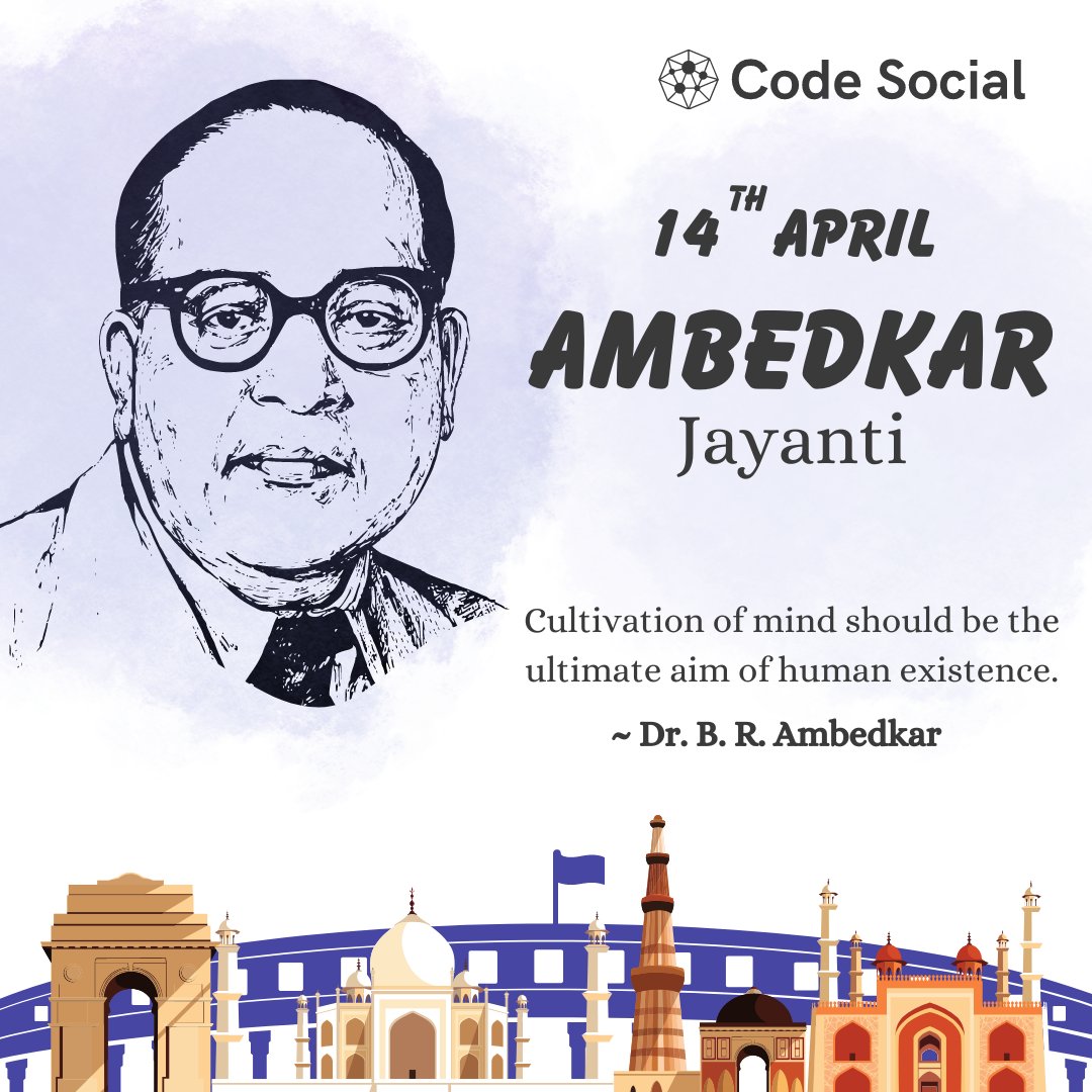 Remembering the visionary Dr. Ambedkar on his birth anniversary. His life's work & commitment to eradicating social discrimination & ensuring equality paved the way for a more just & inclusive India. 

#AmbedkarJayanti #EqualityForAll #SocialJusticeWarrior