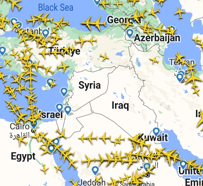 The airspace #Israel #Iran