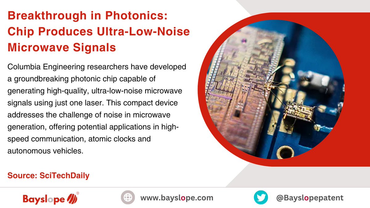 New photonic chip revolutionizes microwave signal quality. #Photonics #TechInnovation #MicrowaveSignals #Engineering #CommunicationTech #ResearchBreakthrough #FutureTech #NoiseReduction #ChipTechnology #ColumbiaEngineering #TechNews #Innovation