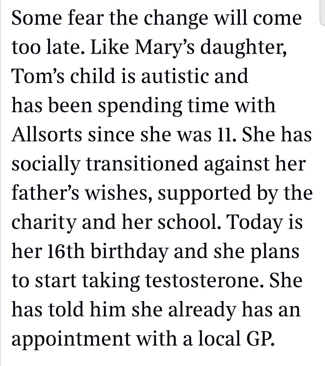 A trans sixteen year old has (inferentially) identified as trans for five years. They* have socially transitioned. They are supported by their GP, a charity, their school and (inferentially) their Mother. The Times still doesn't think they should be able to. Presumably it thinks…