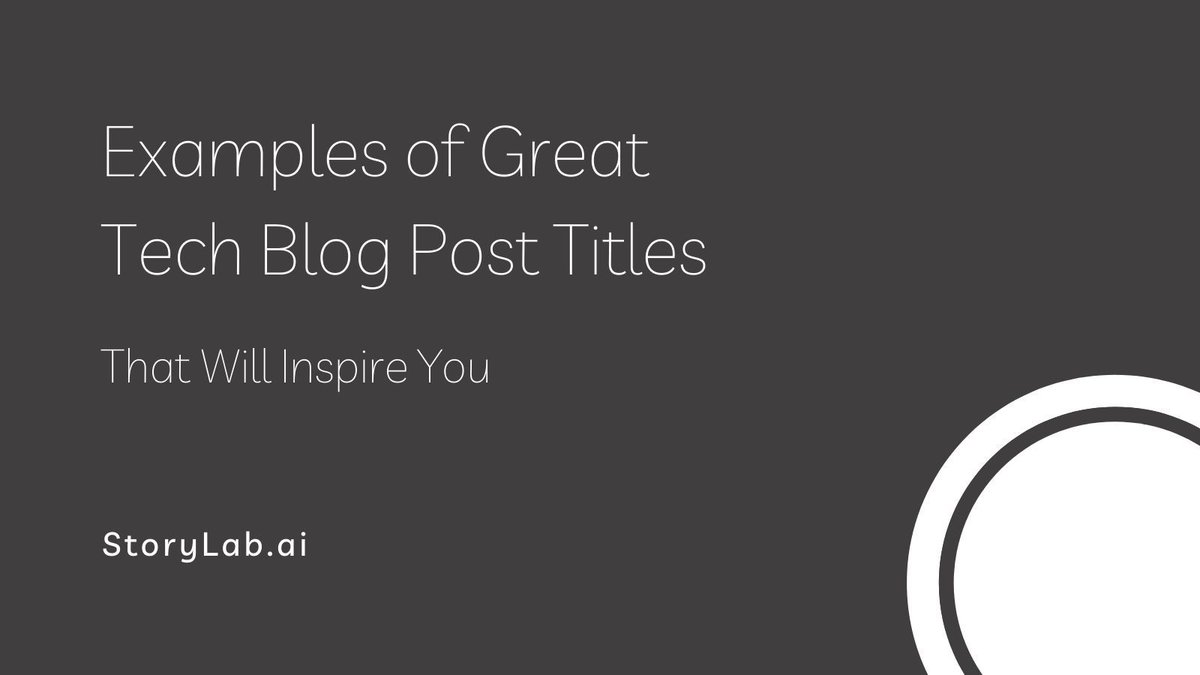 Are you looking to create great #content for your Tech Website? Having Great Blog Post Titles can make a big difference. Check out our Examples. #ContentCreation #BloggingTips #ContentMarketing buff.ly/3ycGlot