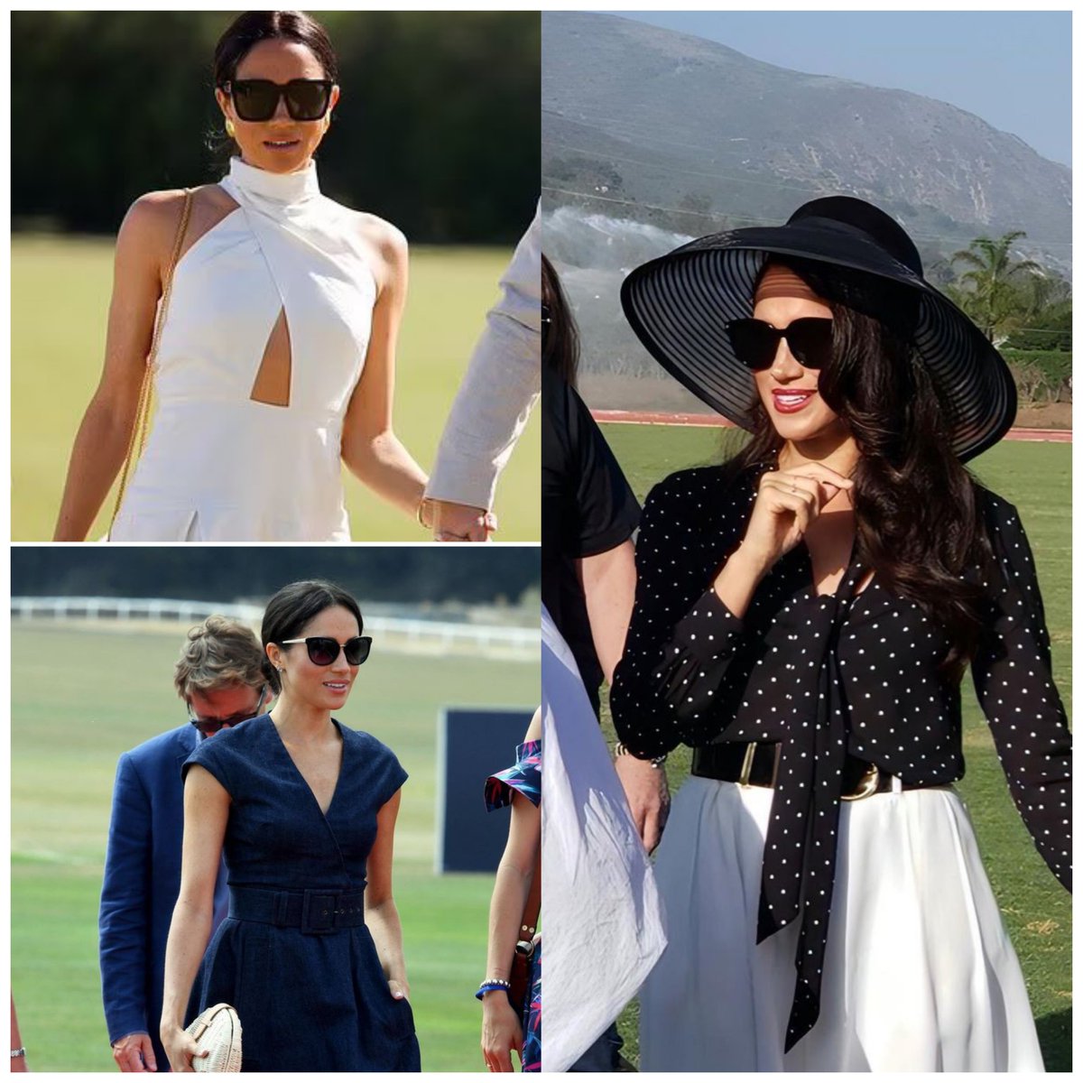 These are my favorite outfits from Meghan at the polo match 🔥😍❤️❤️❤️❤️ 
#WeLoveYouPrincessMeghan