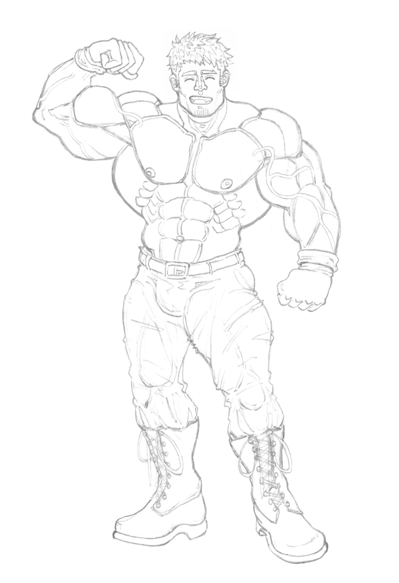 windyattic_art's tweet photo. In a decayed future, the people volunteering for militaries no longer cut it, so one nation engineers #biomech suits with artificial brains, which turn even hapless men into supersoldiers. But the hypermasculine #biosuit  has some odd side-effects... #symbiote #tfeveryday #bara https://t.co/DCOwpO6NJK