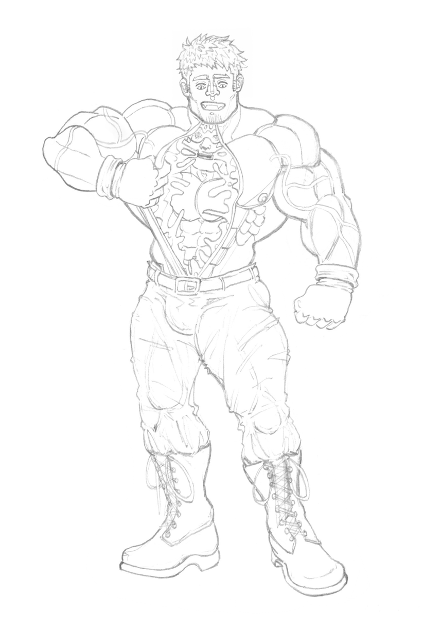 windyattic_art's tweet photo. In a decayed future, the people volunteering for militaries no longer cut it, so one nation engineers #biomech suits with artificial brains, which turn even hapless men into supersoldiers. But the hypermasculine #biosuit  has some odd side-effects... #symbiote #tfeveryday #bara https://t.co/DCOwpO6NJK