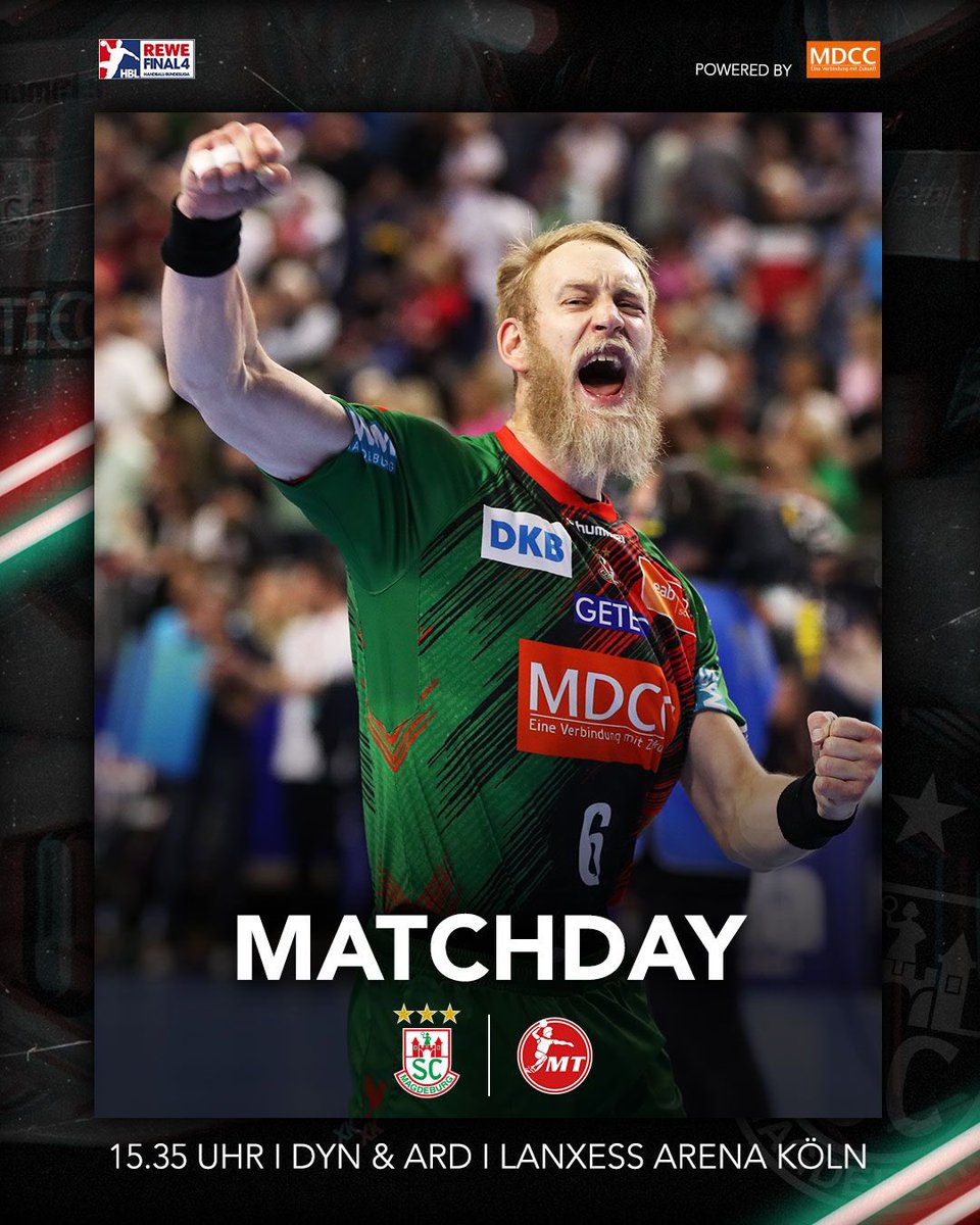 SC Magdeburg (@scmagdeburg) on Twitter photo 💚❤️FINALPOKALTAG❤️💚
🏆 REWE Final4 - FINALE
🆚 <a href="/mthandball/">MT Melsungen</a>
🏟️ LANXESS arena
⏰ 15.35 Uhr
📺 ARD & Dyn
🖥️ Mückenwirt Magdeburg
🗞️ SCM-Handball.de
GEMEINSAM ROCKEN WIR DAS! 🔥 💚❤️FINALPOKALTAG❤️💚
🏆 REWE Final4 - FINALE
🆚 <a href="/mthandball/">MT Melsungen</a>
🏟️ LANXESS arena
⏰ 15.35 Uhr
📺 ARD & Dyn
🖥️ Mückenwirt Magdeburg
🗞️ SCM-Handball.de
GEMEINSAM ROCKEN WIR DAS! 🔥