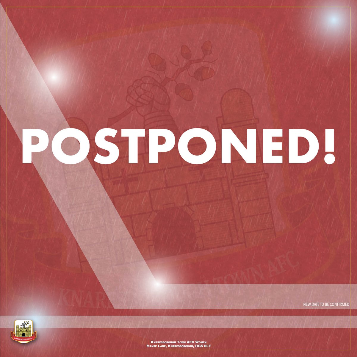 We're very sorry to have to let you know that today's games have been postponed due to Garforth Rangers being unable to raise a team. We appreciate that this is extremely frustrating - we simply want to get our league campaign completed on the pitch. @KnaresboroughFC @wrcwfl