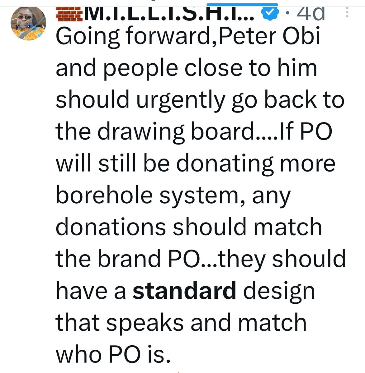 10K naira for the best person that gives line by line summary of my post about PO borehole that made the news couple of days ago. Lets put this to rest once and for all. What is the core of the message? Is it to the advantage of PO or disadvantage? Is it PO dragging? Am I…