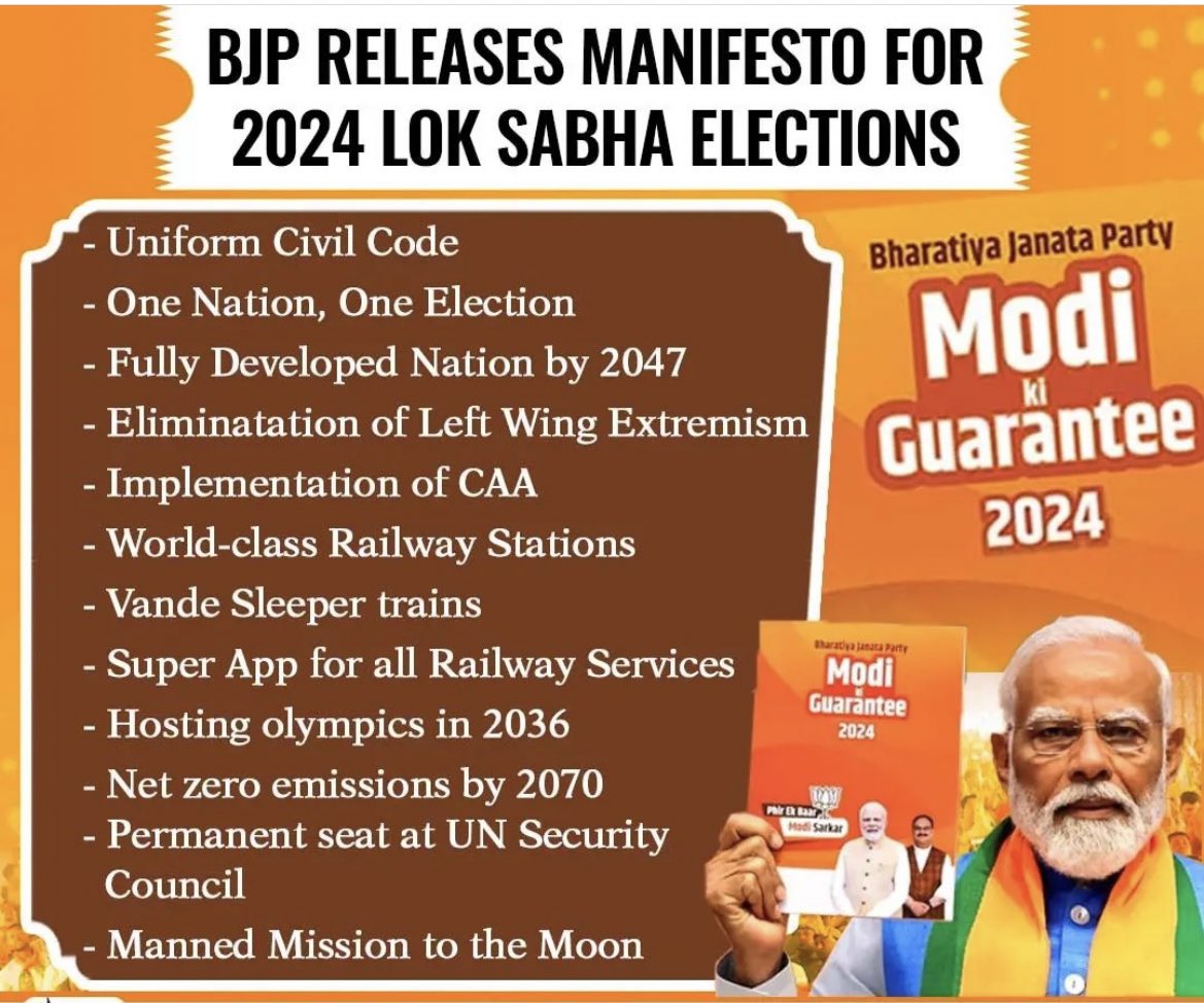 No Freebies, No Appeasement. This is what responsible & sensible politics looks like. #BJPManifesto #SankalpPatra #LokSabaElection2024 #AbkiBaar400Paar #OneNationOneElection @KhajuriaPawan @drmonika_langeh @Rijuljk @hindu_anshgupta