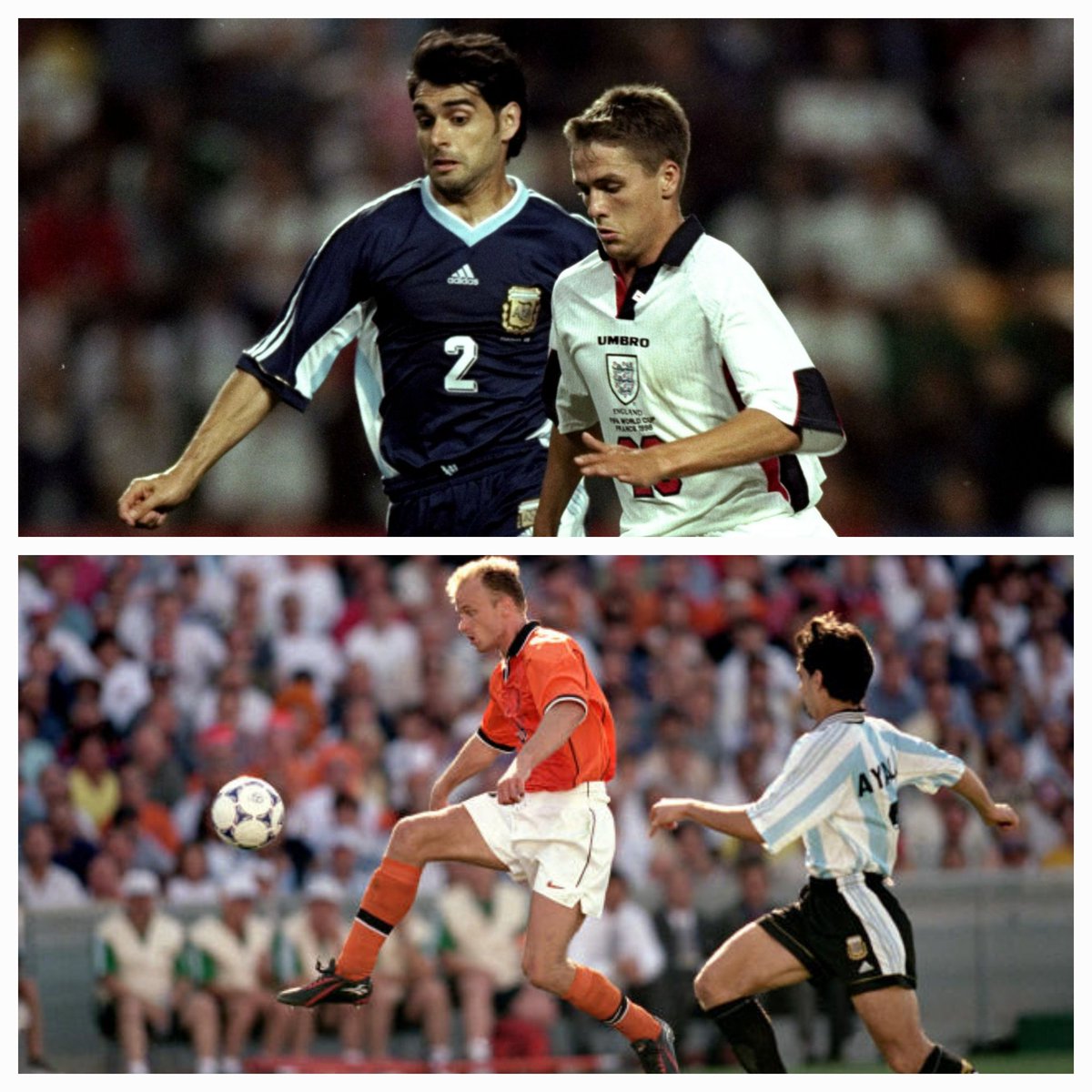 Roberto Ayala 51 today

Excellent defender for River Plate, Napoli, AC Milan, Valencia, Real Zaragoza & won 116 caps for Argentina

Had a ringside seat to both these iconic goals at #France98