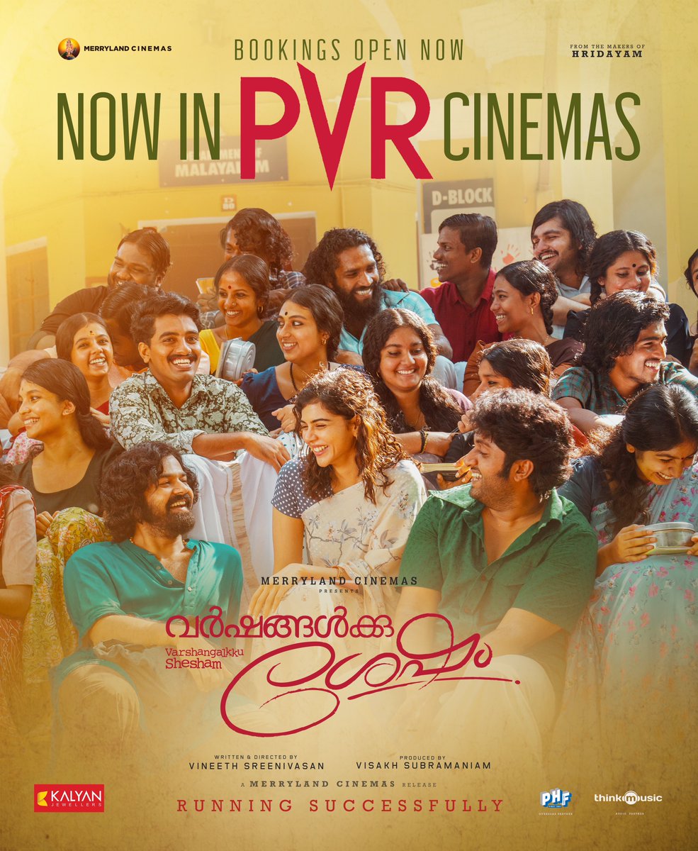 Hey guys, your wait is over! Many of you have been asking, and here it is.. Catch #VarshangalkkuShesham at PVR Cinemas near you 🤍