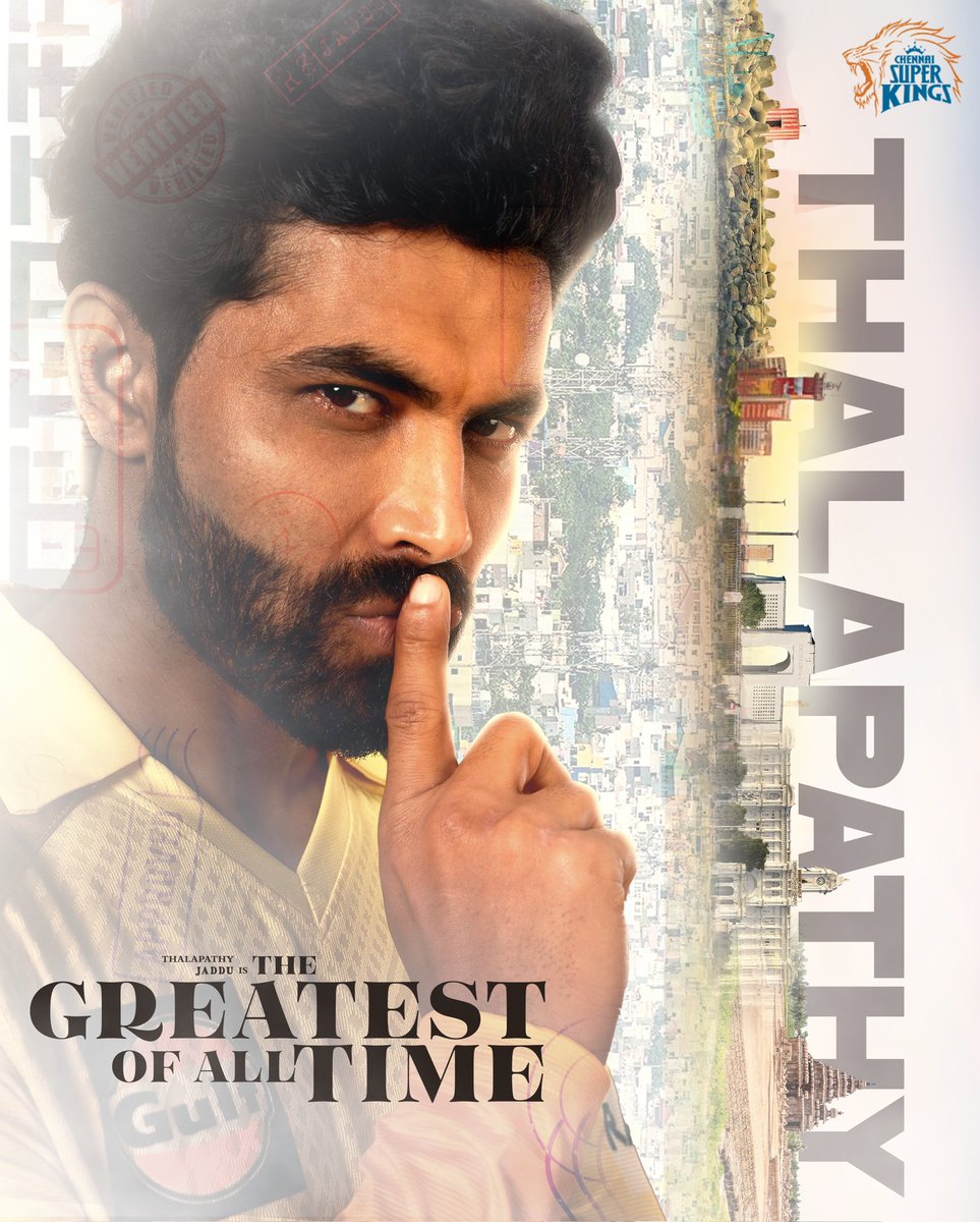 ChennaiIPL's tweet photo. Namma Thalapathy ku #WhistlePodu!  🥳💛

 #Yellove 🦁💛 
@imjadeja https://t.co/cD58DsZ68t