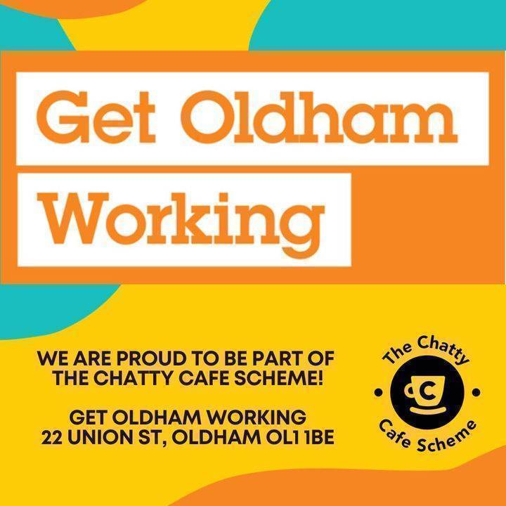 We are now a part of The Chatty Cafe Scheme UK. If you would like a chat and a hot drink, or simply a change of scenery, get in touch. You can attend our Chatty cafe group every Friday from 10am-12pm. 0161 770 4674 getoldhamworking@oldham.gov.uk #Getoldhamworking #chattycafe