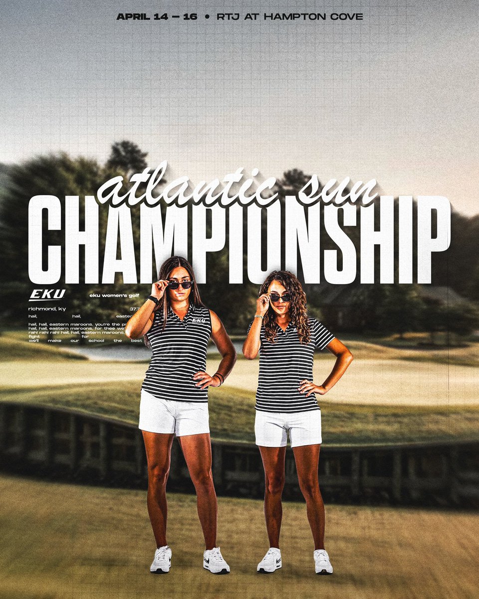 It’s finally here! Day one of the <a href="/ASUNSports/">Atlantic Sun Conference</a> Championship!

DAY ONE

📍Huntsville, Ala.
⛳️ RTJ Hampton Cove
📊 t.ly/vPMBf

#GoBigE