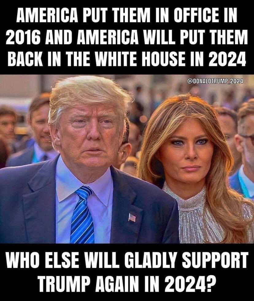 📢Whether it’s your 1st, 2nd, or 3rd time voting for Trump, this election counts the most! #Trump2024 

🇺🇸Repost if you want to see President Trump &amp; the most beautiful First Lady back in the White House!!
