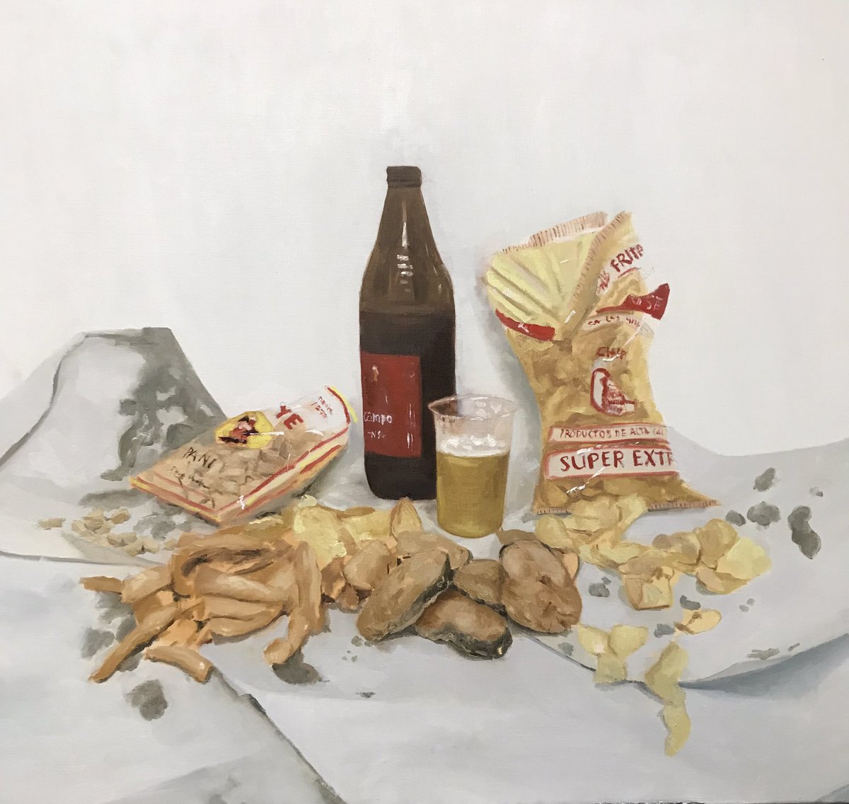 pepebaenanieto's tweet photo. Domingo de pescaito frito , óleo sobre lino https://t.co/kDSaajQLfO