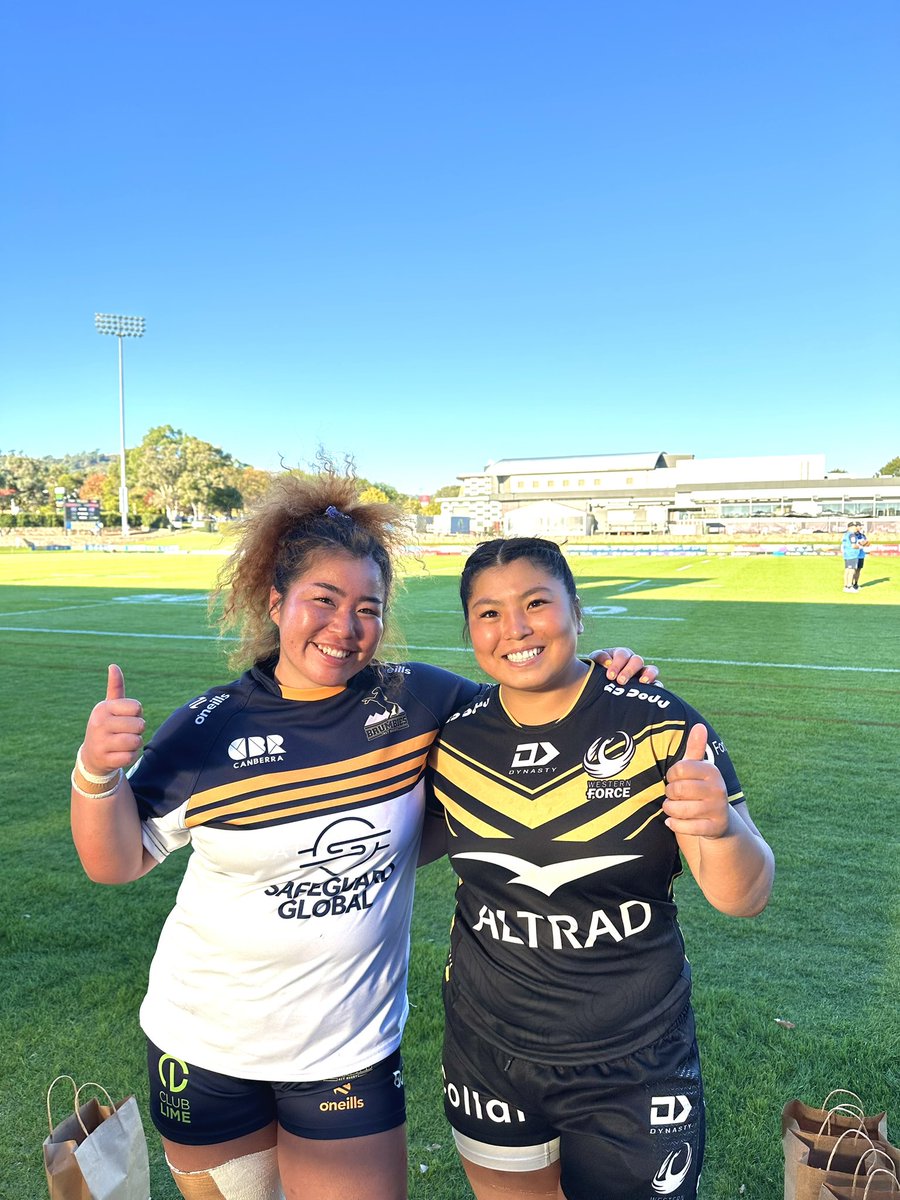 SUPER W日本人対決🔥 BRUMBIES V WESTERN FORCE 沢山の応援ありがとうございました！ 結果は2点差で惜しくも破れてしまいましたが、海外の地でチームメイトと戦えること自体光栄で、嬉しくて楽しかったです🙌🏼🇯🇵 SEMI FINAL に向けて準備していきたいと思います！お互いまた決勝で会えるように！