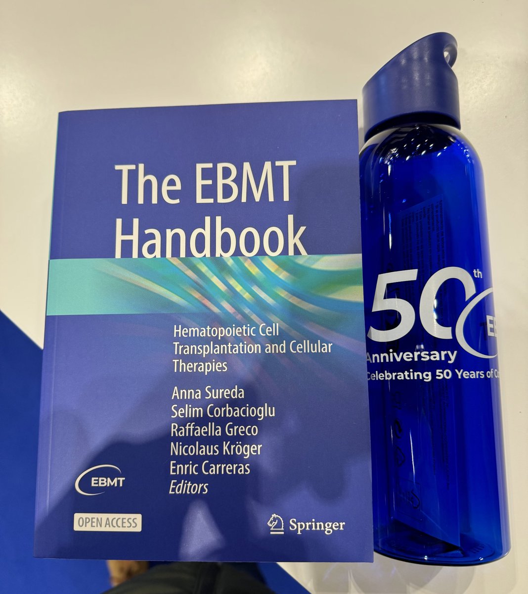 Got mine already!!! #EBMT24 HandBook!!! 🤓🥳

And a very nice bottle! 

@TheEBMT @TheEBMT_CTIWP @TheEBMT_Trainee