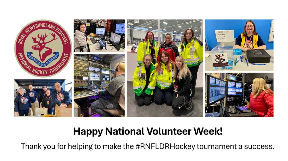 Happy National Volunteer week! Thank you to everyone for helping to make the Royal Newfoundland Regiment Memorial High School Hockey Tournament a great success. We simply couldn't do it without you! #RNFLDRHockey #NVW2024 #EveryMomentMatters