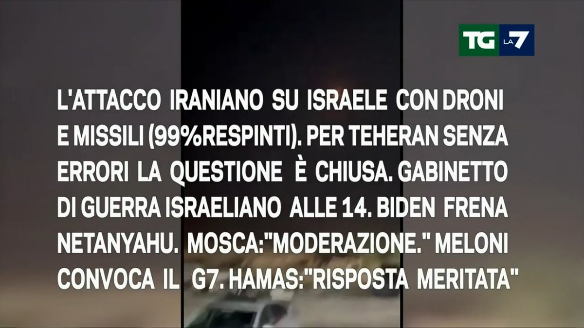 La gravità della situazione si misura anche nelle righe dei titoli di testa del Tg La7. In contesti come questi raddoppiano.