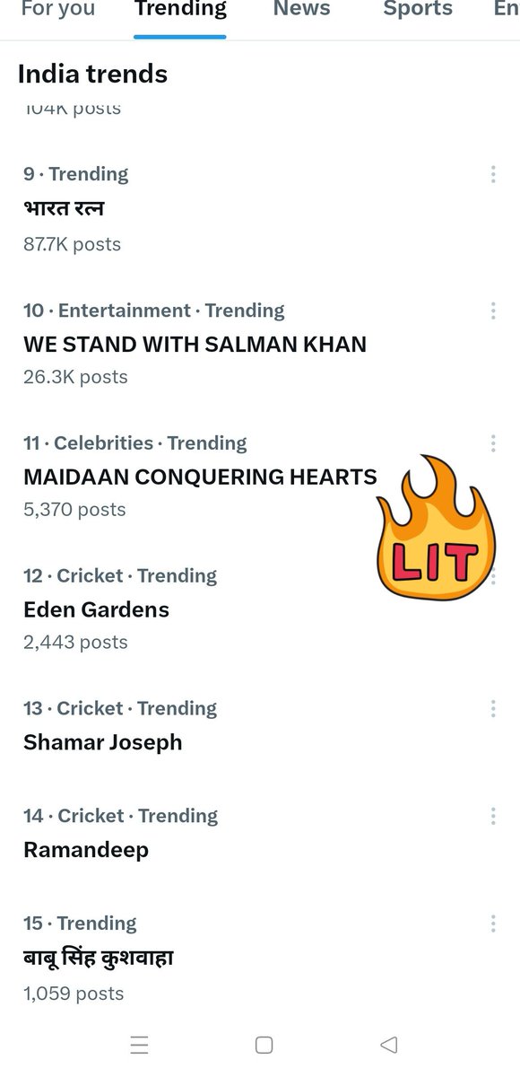 MAIDAAN CONQUERING HEARTS Trending at 11 Well Done Team ADians Keep It Up Make it Top