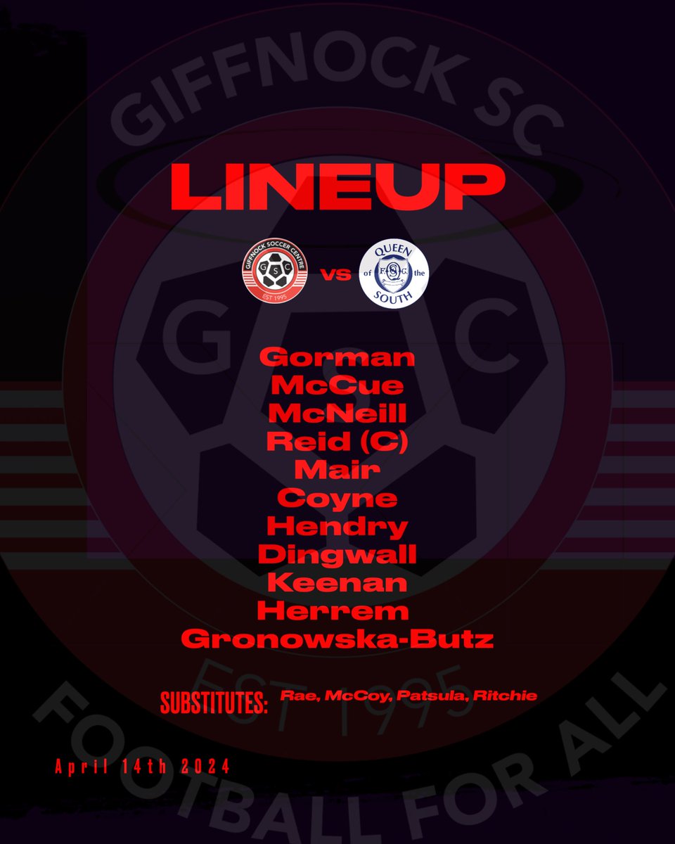 Our lineup for todays game against @QoSLadies_Girls. #SWFLeagueOne #GSCWomen