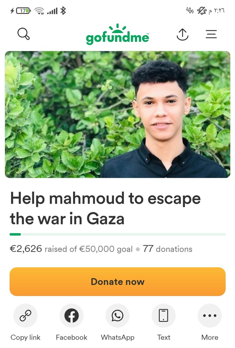 We have barely reached $2,600 out of the required $50,000. I hope you will continue your support for me so that I and my family can live safely. There is not much left until the Rafah invasion. Save us before it is too late.