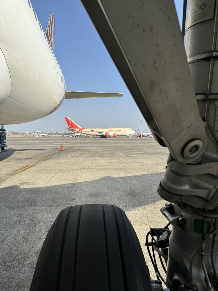 tweetpratikm's tweet photo. B-Roll Tried framing the 744 behind…won’t be long before it flies out to be scrapped for parts 😢…#vistara #airbus #a320Neo #lifeontheramp #cfm #leap1a #decimal78M https://t.co/vUe996T6KW